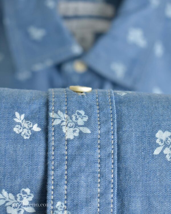 پیراهن نخی آستین کوتاه آبی Amazon Essential