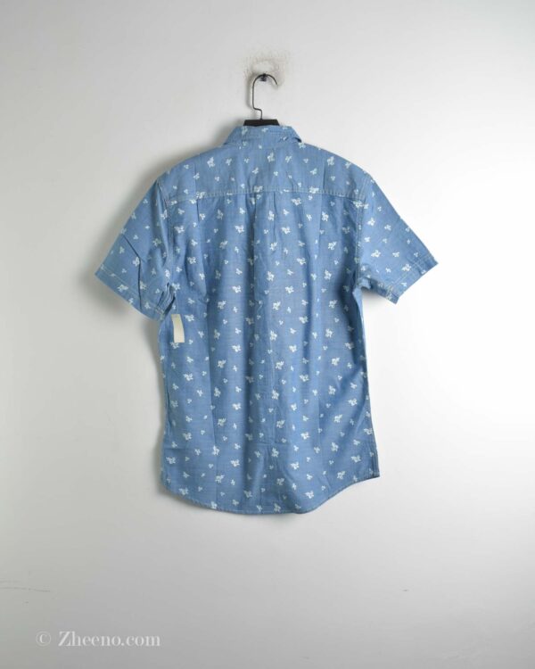 پیراهن نخی آستین کوتاه آبی Amazon Essential