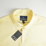 پیراهن نخی آستین بلند شیری Buttoned Down