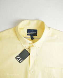 پیراهن نخی آستین بلند شیری Buttoned Down