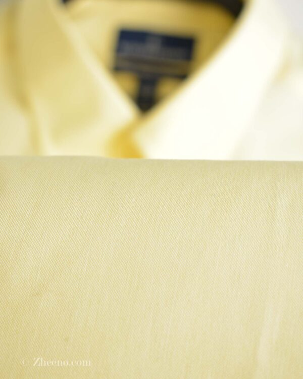 پیراهن نخی آستین بلند شیری Buttoned Down