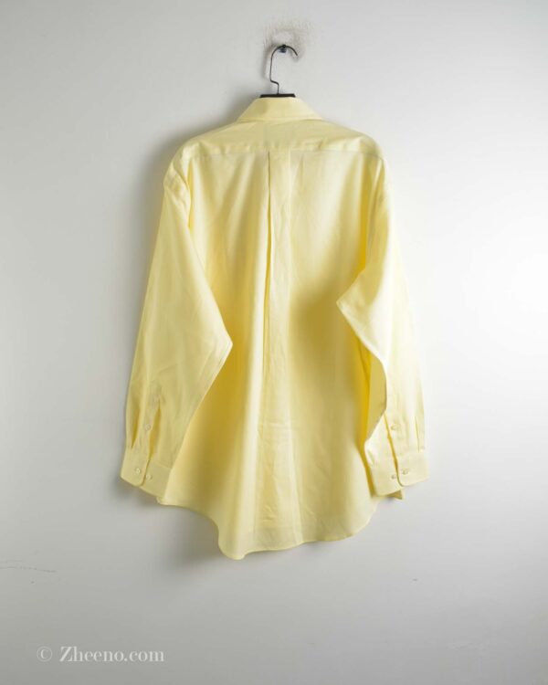 پیراهن نخی آستین بلند شیری Buttoned Down