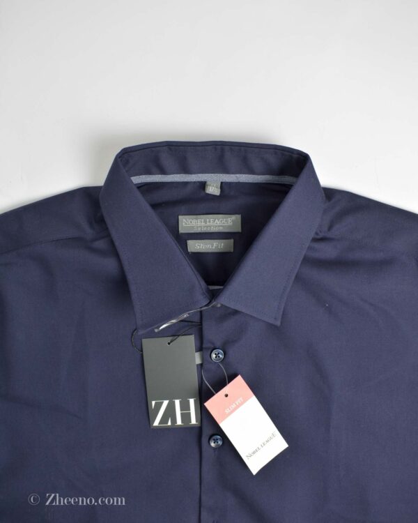 پیراهن نخی آستین بلند سرمه ای تیره Nobel League