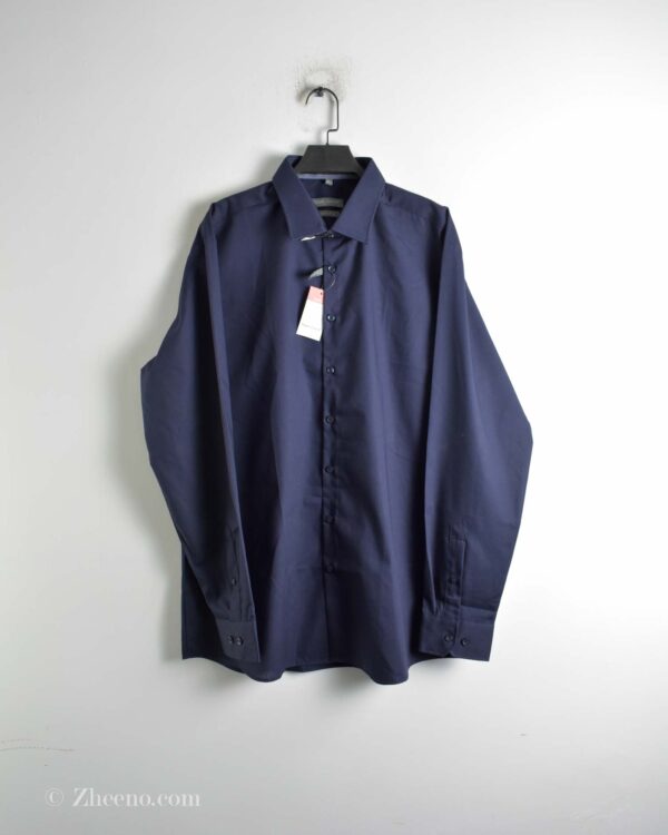 پیراهن نخی آستین بلند سرمه ای تیره Nobel League