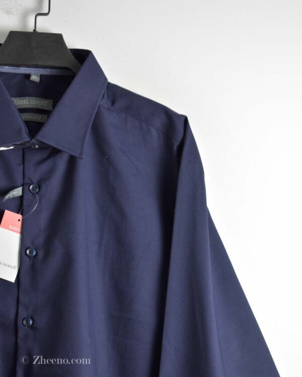 پیراهن نخی آستین بلند سرمه ای تیره Nobel League