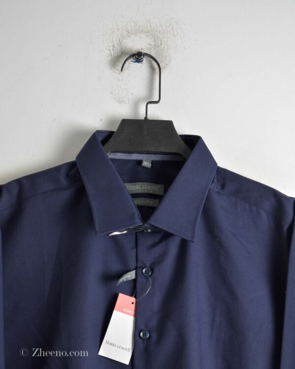 پیراهن نخی آستین بلند سرمه ای تیره Nobel League