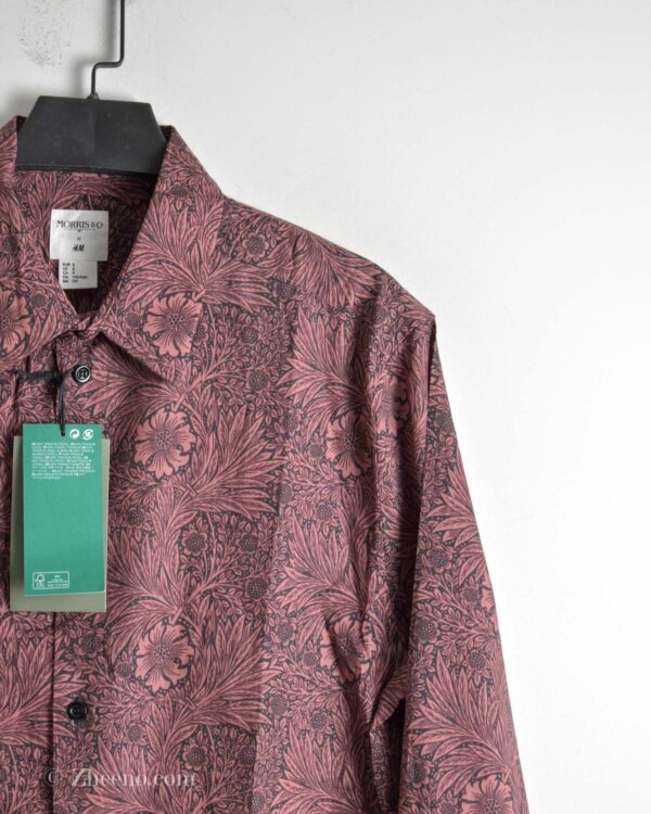 پیراهن نخی آستین بلند طرح دار H&M