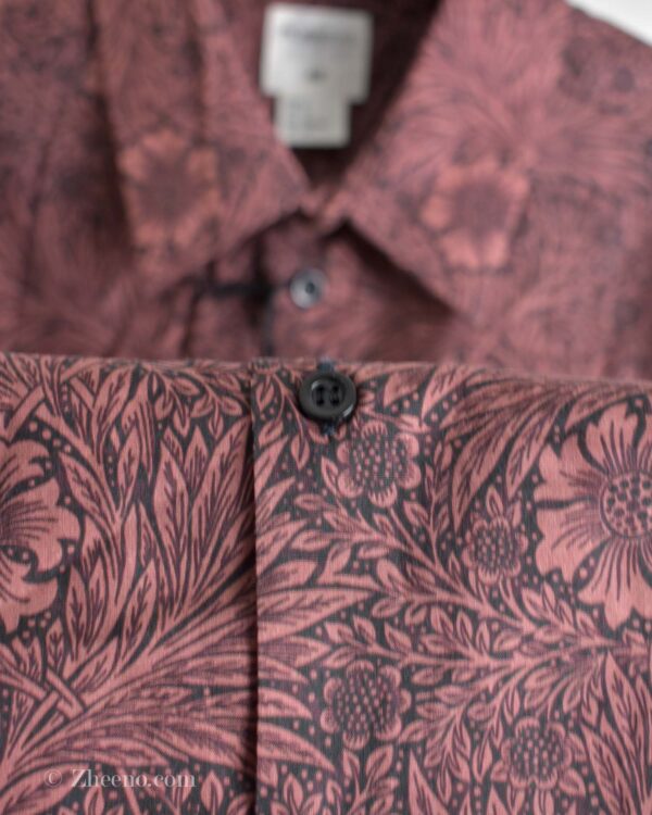 پیراهن نخی آستین بلند طرح دار H&M