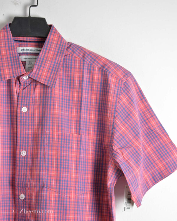 پیراهن نخی آستین کوتاه طرح دار Amazon essential