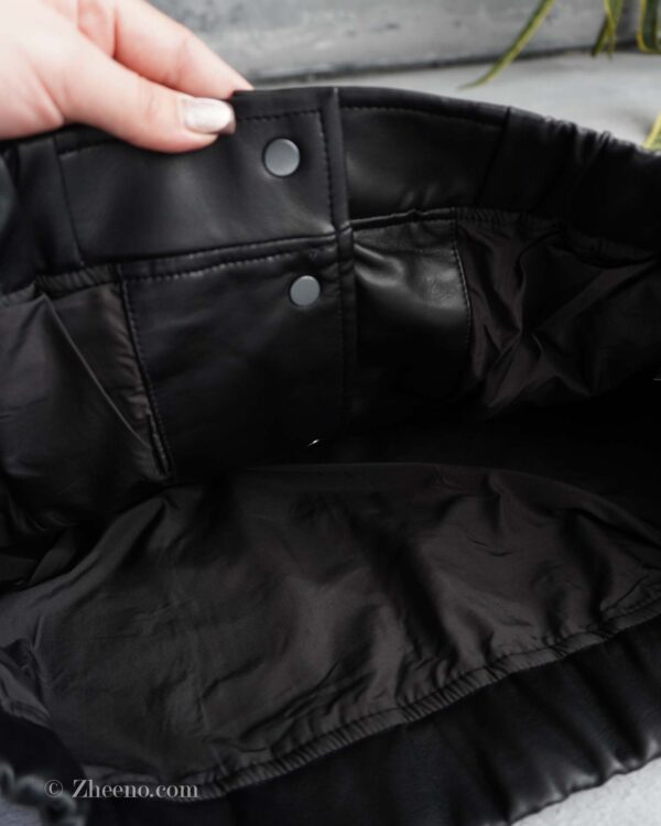 جکت چرم مشکی طرح دار Jack&Jones