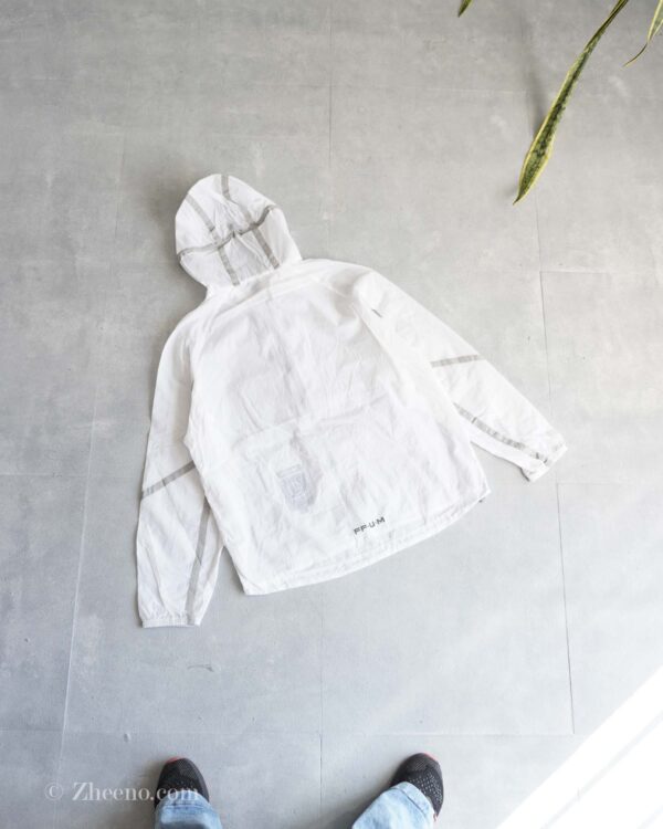 جکت بادگیر سفید طوسی کلاه دار Jack&Jones