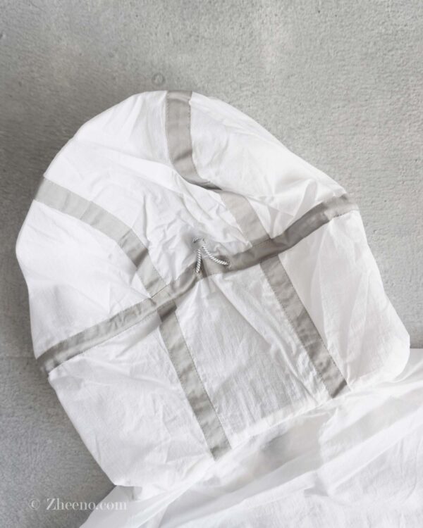 جکت بادگیر سفید طوسی کلاه دار Jack&Jones