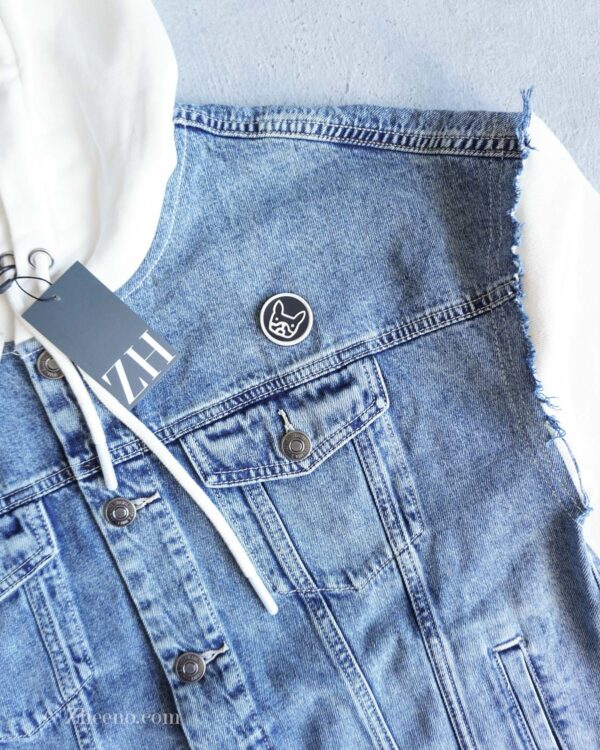 جکت جین کلاه دار دورنگ Jack&Jones