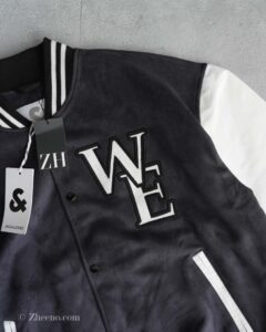 بامبر جکت نوک مدادی آستبن سفید Jack&Jones