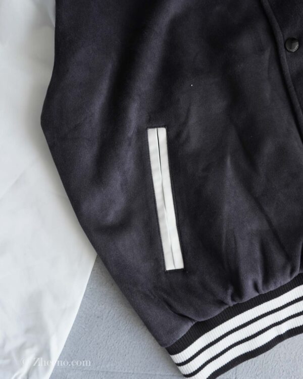 بامبر جکت نوک مدادی آستبن سفید Jack&Jones