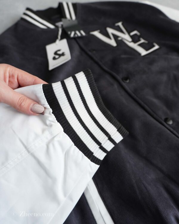 بامبر جکت نوک مدادی آستبن سفید Jack&Jones