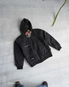 جکت کلاه دار مچ کشی مشکی Jack&Jones