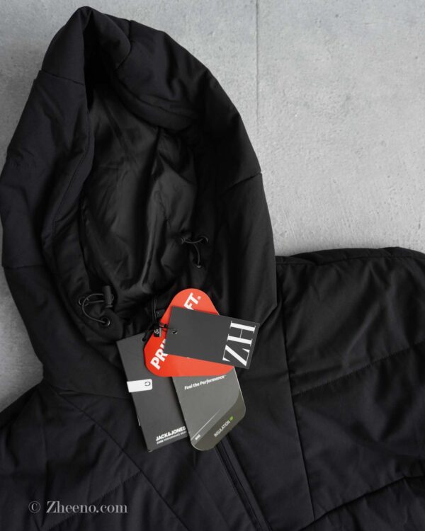 جکت کلاه دار مچ کشی مشکی Jack&Jones