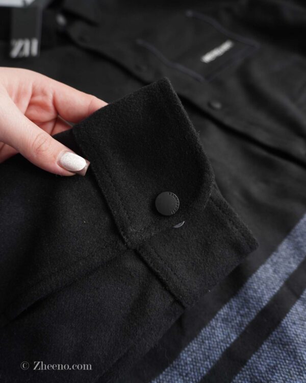 جکت پشم تمام دکمه مشکی Jack&Jones