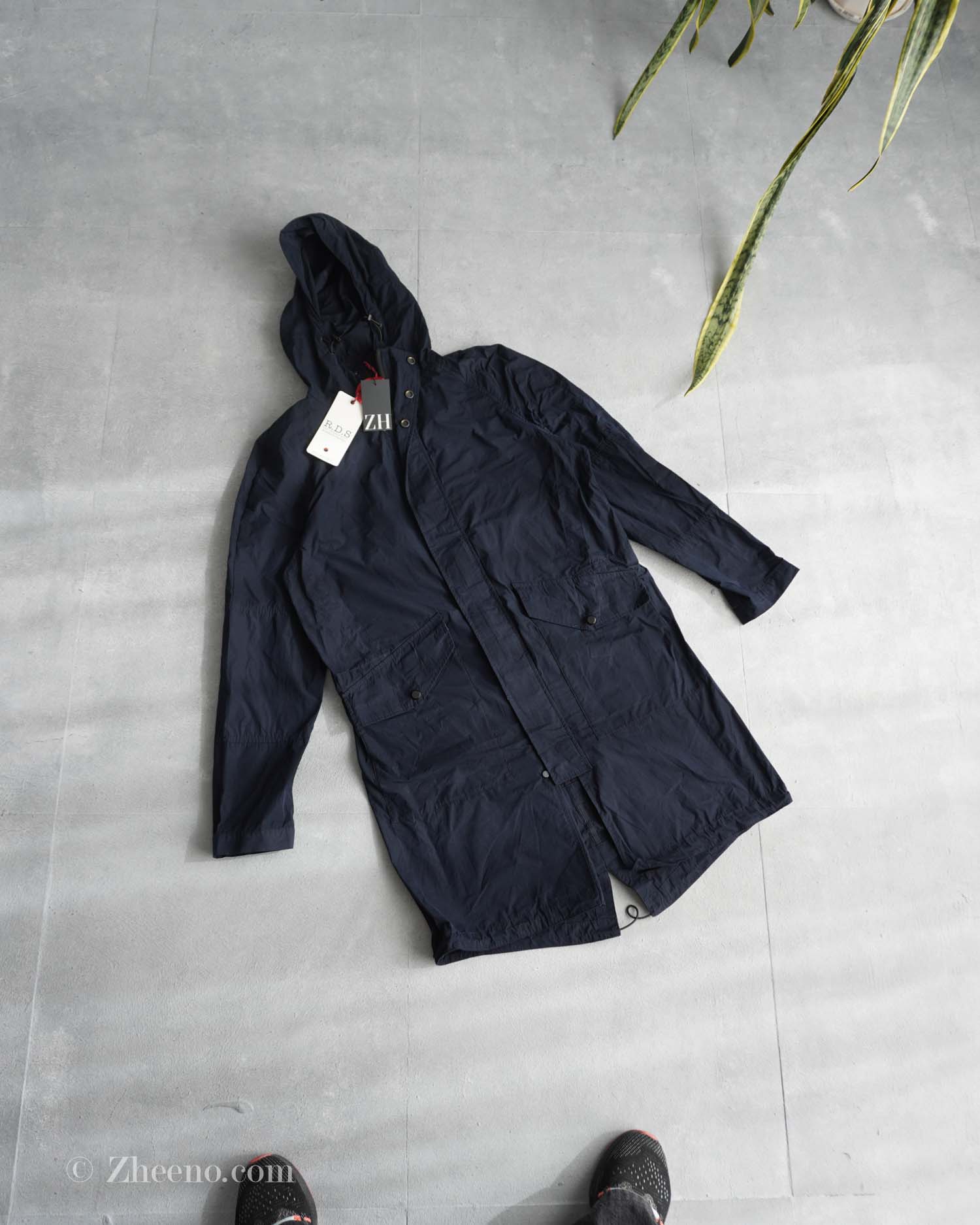 17623285495876579 جکت بارانی کلاه دار سرمه ای تیره Selected