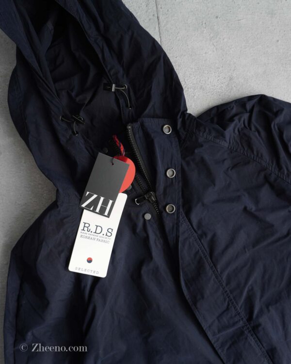 جکت بارانی کلاه دار سرمه ای تیره Selected