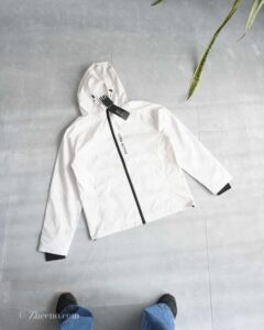 جکت بارانی کلاه دار سفید Jack&Jones