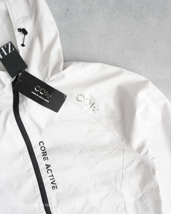 جکت بارانی کلاه دار سفید Jack&Jones