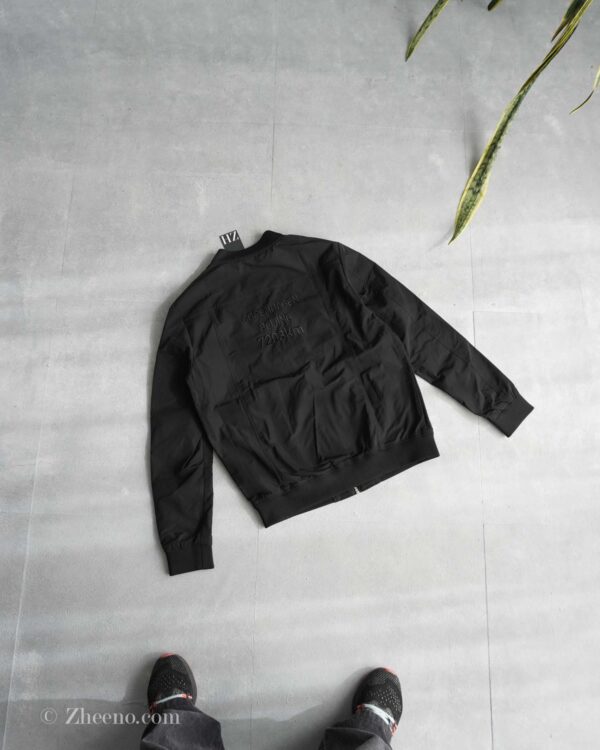 بامبر جکت مشکی زیپ دار