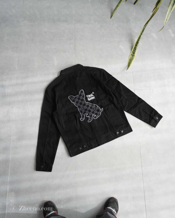 جکت جین مشکی طرح دار Jack&Jones