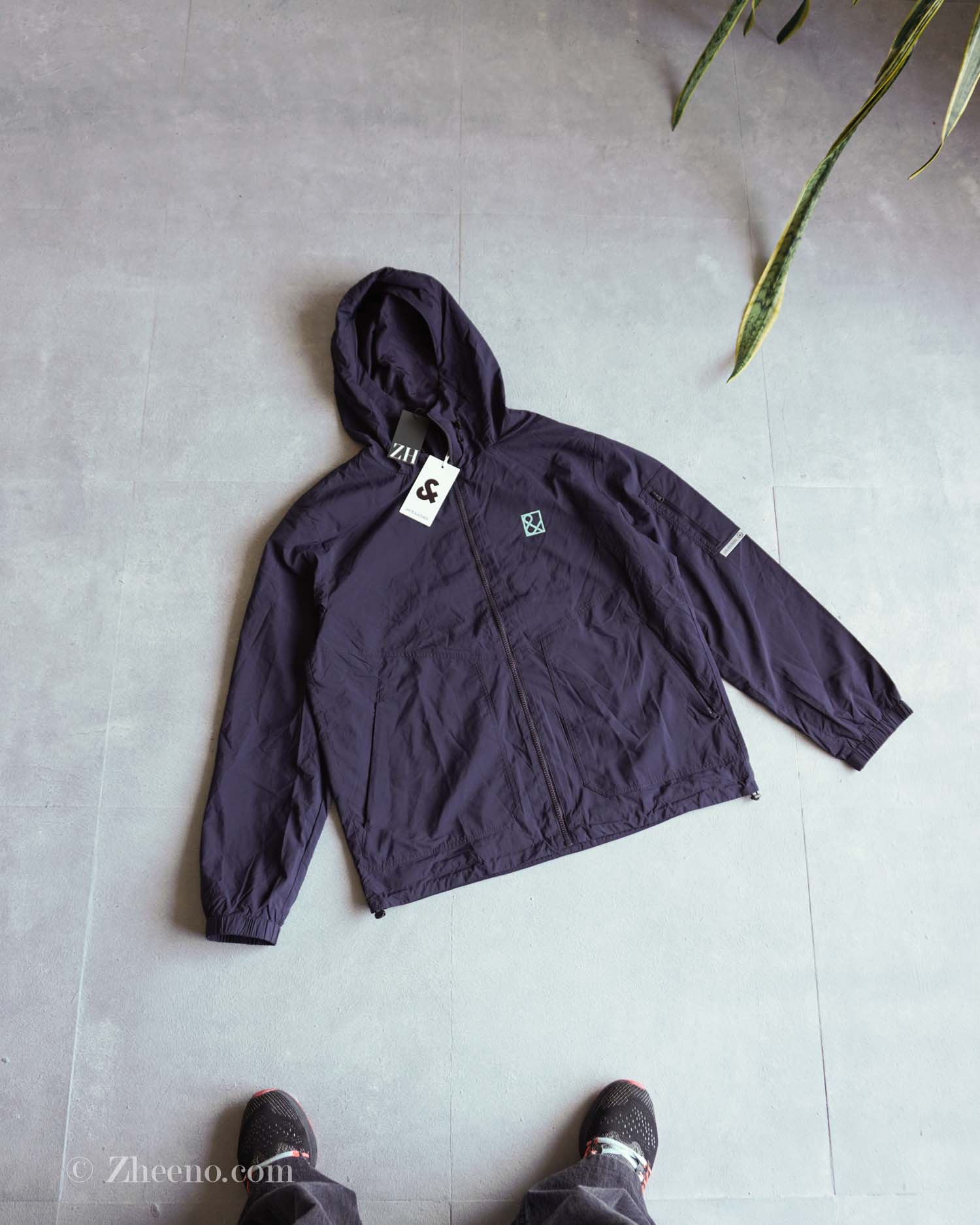 17623291473681759 جکت بارانی کلاه دار سرمه ای تیره Jack&Jones