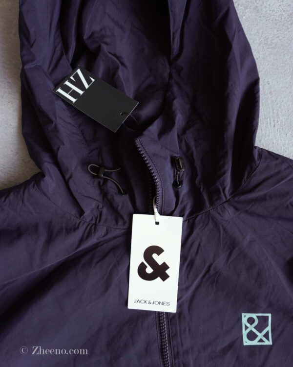 جکت بارانی کلاه دار سرمه ای تیره Jack&Jones