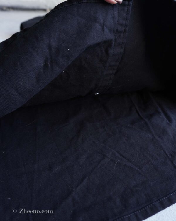 جکت جین کلاه دار مشکی ساده Selected