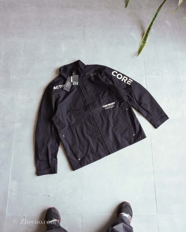 جکت بارانی مشکی طرح نوشته دار Jack&Jones