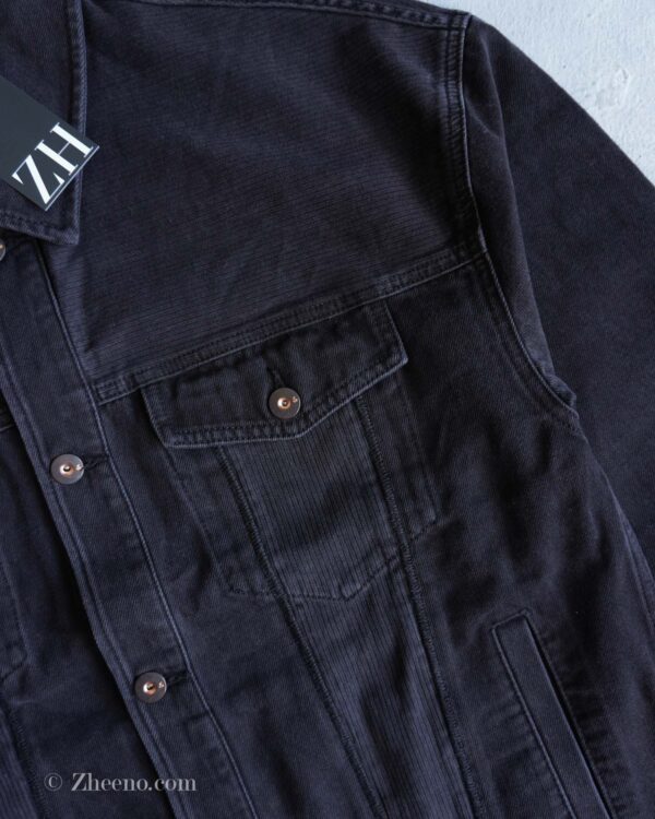 جکت جین خاکستری تیره طرح دار Jack&Jones