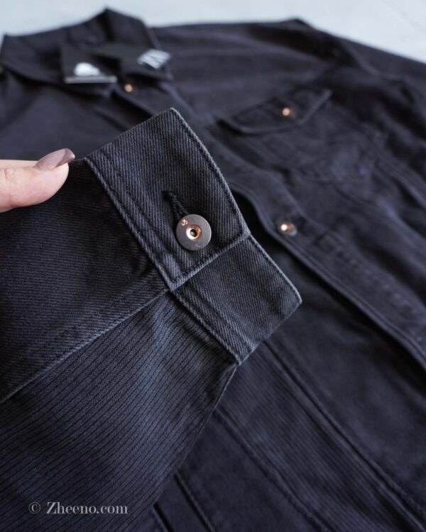 جکت جین خاکستری تیره طرح دار Jack&Jones