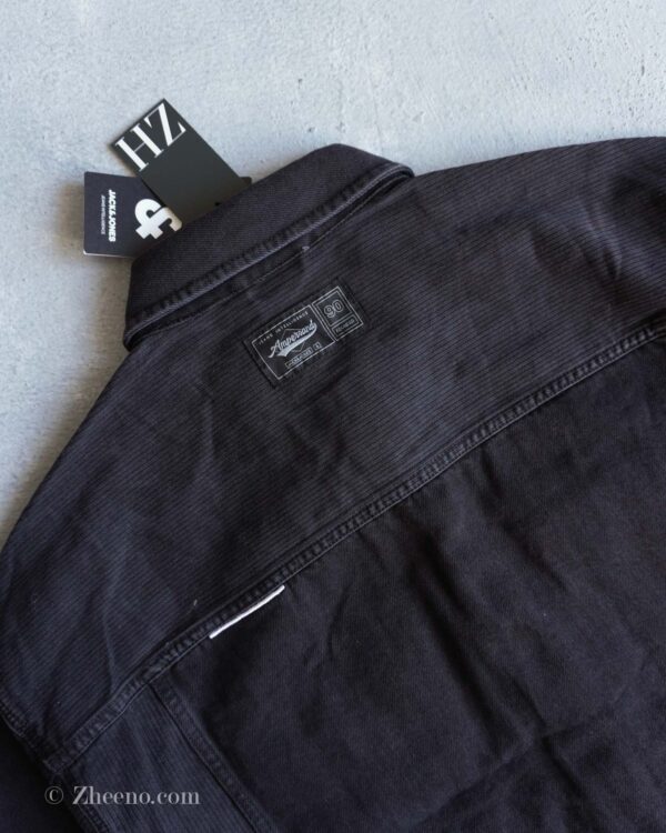 جکت جین خاکستری تیره طرح دار Jack&Jones