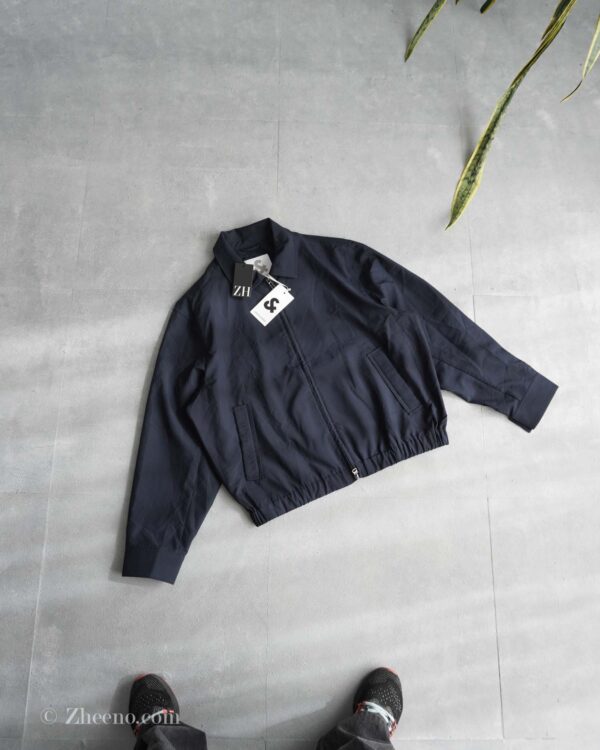 بامبر جکت سرمه ای طرح کبریتی Jack&Jones