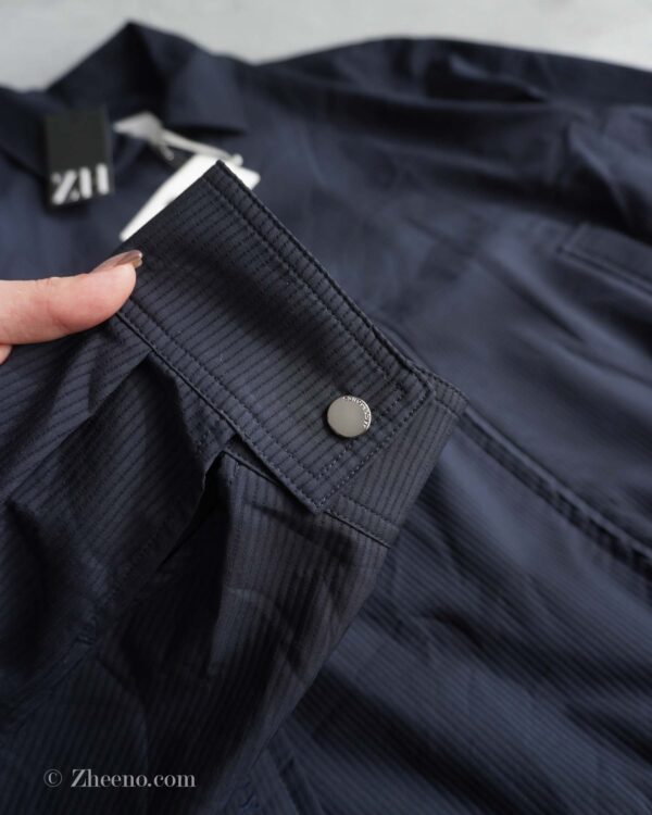 بامبر جکت سرمه ای طرح کبریتی Jack&Jones