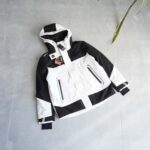 جکت کلاه دار دورنگ سفید مشکی Jack&Jones