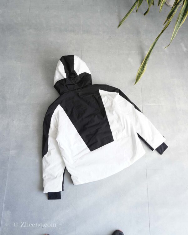 جکت کلاه دار دورنگ سفید مشکی Jack&Jones