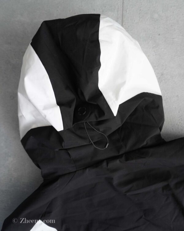 جکت کلاه دار دورنگ سفید مشکی Jack&Jones