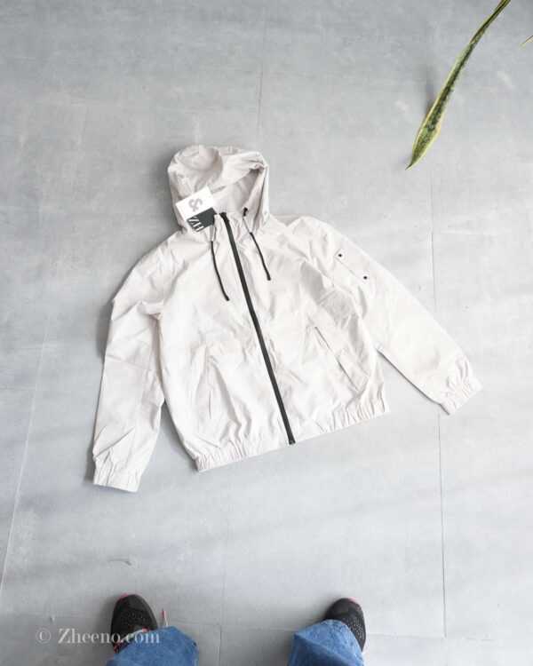 جکت بارانی کرم کلاه دار Jack&Jones