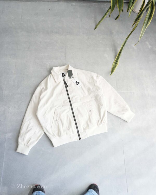 بامبر جکت شیری طرح کبریتی Jack&Jones