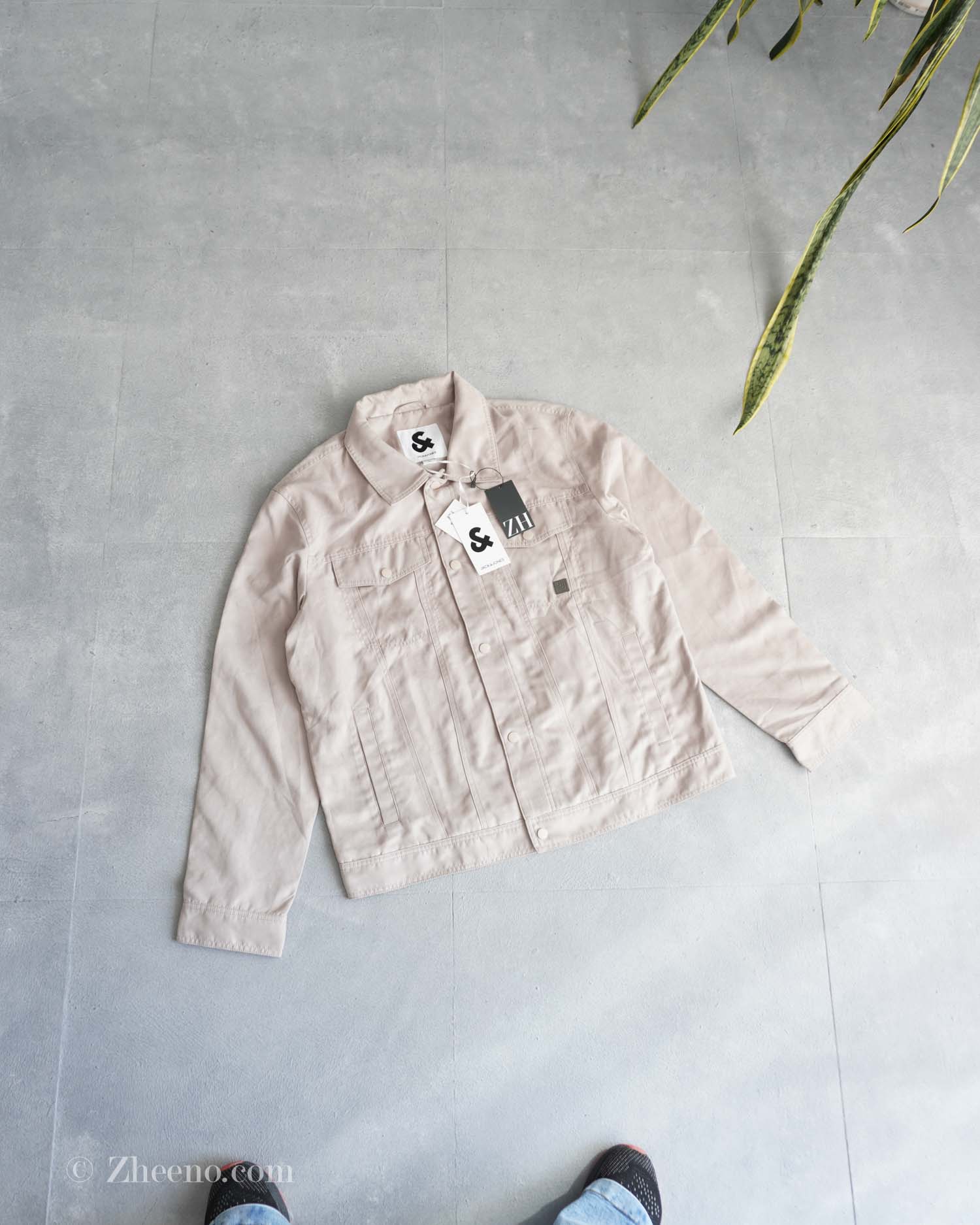 17623296868199892 جکت چرم جیر خاکی Jack&Jones