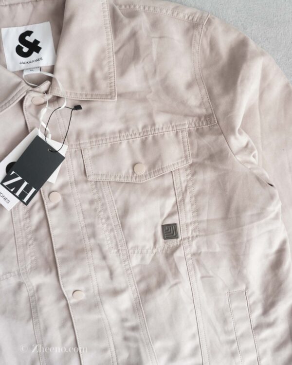 جکت چرم جیر خاکی Jack&Jones