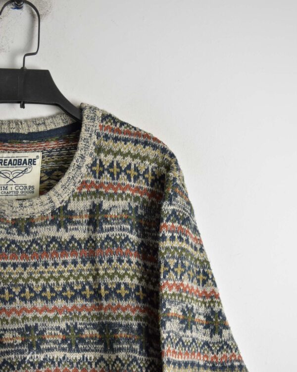 بافت وینتیج چند رنگ طرح دار