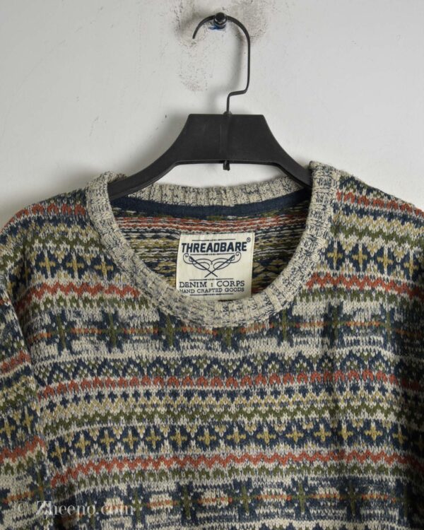 بافت وینتیج چند رنگ طرح دار