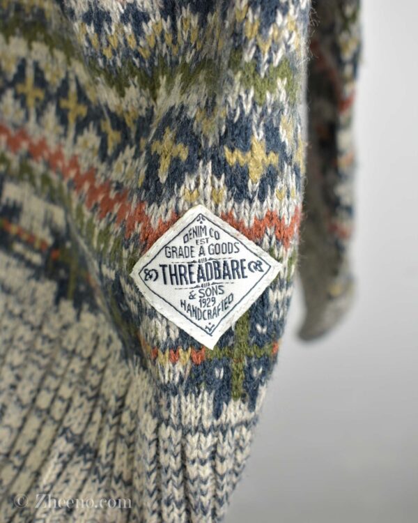 بافت وینتیج چند رنگ طرح دار