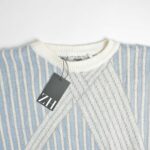 بافت وینتیج آبی سفید Angela