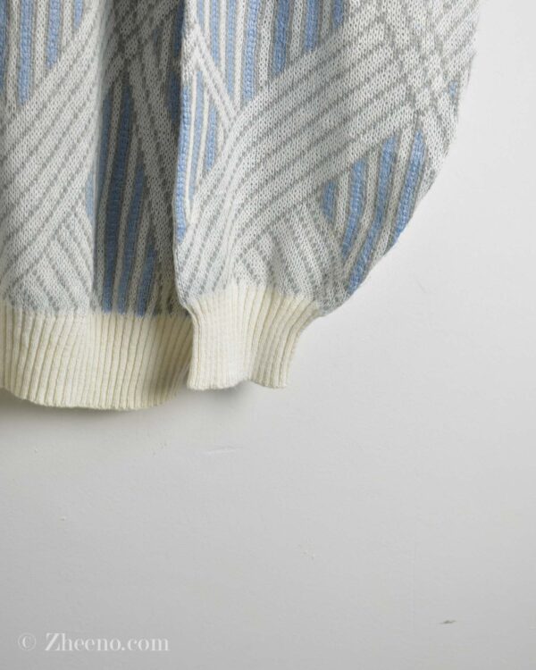 بافت وینتیج آبی سفید Angela